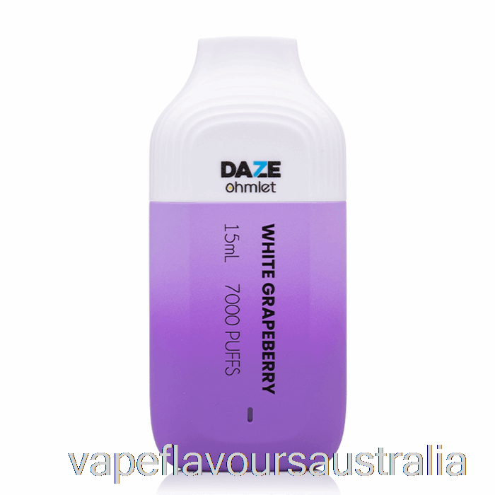 Vape Nicotine Australia 7 Daze OHMLET 7000 Disposable White Grapeberry